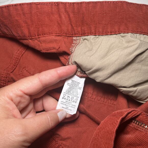 Prana Corduroy Pants Mens 38x32 (37x29) Rust Straight Leg Stretch Outdoors EUC - Picture 6 of 13